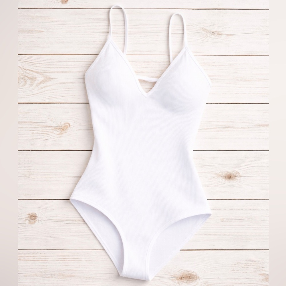 Free People Intimately Move Along Seamless Ribbed V-Neck Bodysuit ~ XS/S ~ NWOT - Picture 3 of 8